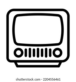 television old gadget line icon vector. television old gadget sign. isolated contour symbol black illustration