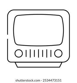 television old gadget line icon vector. television old gadget sign. isolated contour symbol black illustration