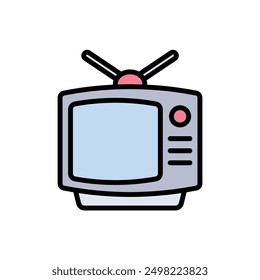 Ilustración vectorial de iconos antiguos de televisión