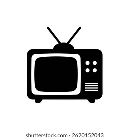 Television Old Style with Antennas Icon