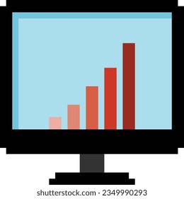 Television pixel vector image or clipart