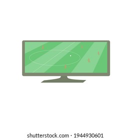 television. Program Guide. broadcast of football. stock vector illustration isolated on white background.