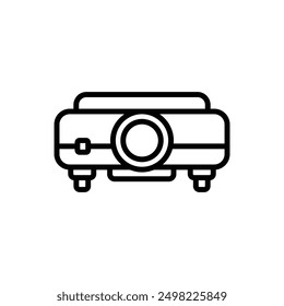 Television Projector Outline Icon Vector Illustration