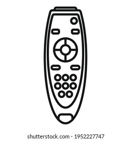Icono de control remoto de televisión. Esquema Icono vectorial de control remoto de televisión para diseño web aislado en fondo blanco