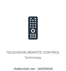 Television remote control icon vector. Trendy flat television remote control icon from technology collection isolated on white background. Vector illustration can be used for web and mobile graphic 