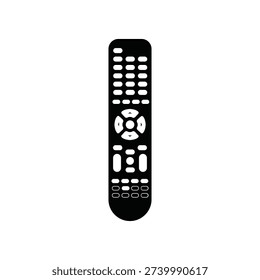 Television remote control icon vector for smart home electronics media entertainment navigation and digital device management