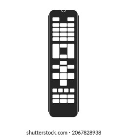 Television remote vector icon. Black vector icon isolated on white background television remote.