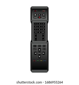 Television remote vector icon. Realistic vector icon isolated on white background television remote.