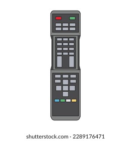 Television remote vector icon. Realistic vector icon isolated on white background television remote.