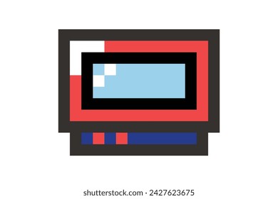 Television Retro Flat Sticker Design