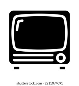 television retro gadget glyph icon vector. television retro gadget sign. isolated symbol illustration