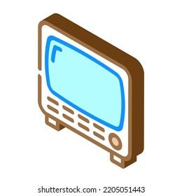 television retro gadget isometric icon vector. television retro gadget sign. isolated symbol illustration