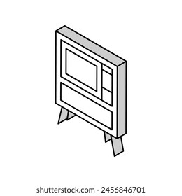 television retro gadget isometric icon vector. television retro gadget sign. isolated symbol illustration