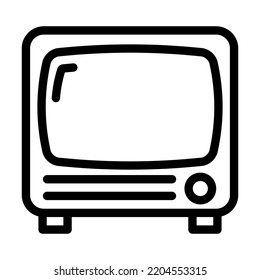 television retro gadget line icon vector. television retro gadget sign. isolated contour symbol black illustration