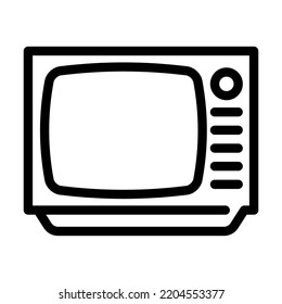 television retro gadget line icon vector. television retro gadget sign. isolated contour symbol black illustration