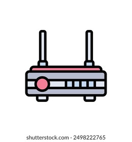 Television Router Icon Vector Illustration