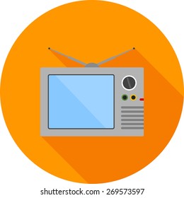 Television screen, display, broadcast icon vector image. Can also be used for communication, connection, technology. Suitable for web apps, mobile apps and print media.