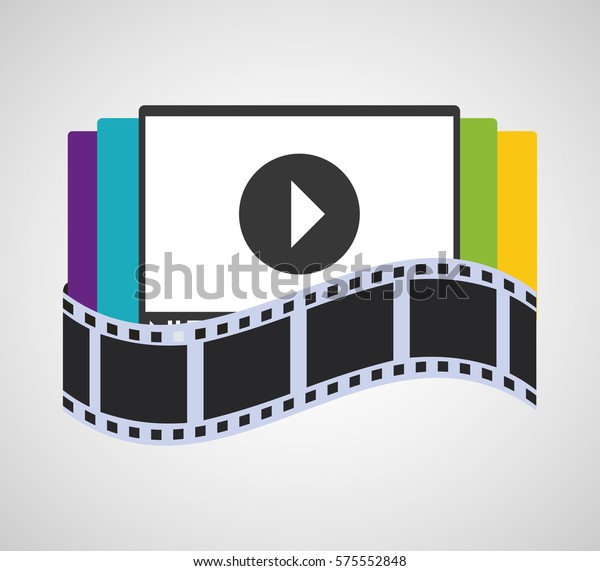 Television Screen Home Cinema Vector Illustration Stock Vector (Royalty ...