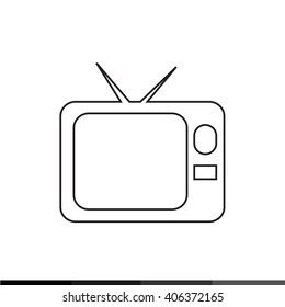 Television Screen Icon Illustration design