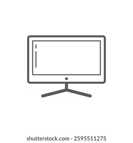 Television Screen Icon Vector Template