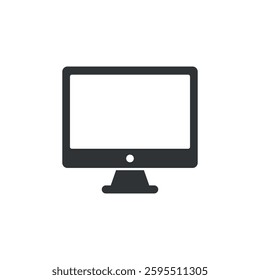 Television Screen Icon Vector Template