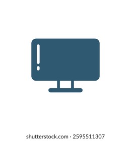 Television Screen Icon Vector Template