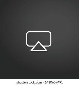 Television Screen vector icon. Television Screen concept stroke symbol design. Thin graphic elements vector illustration, outline pattern for your web site design, logo, UI. EPS 10.