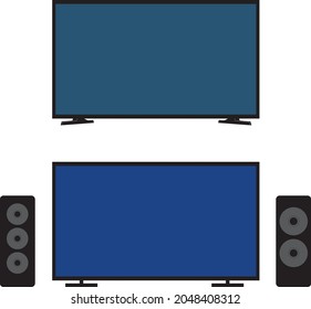 Television Set clip art vector. TV isolated on white background.