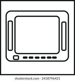 television set icon isolated on white background