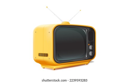 Television set in retro style. Vintage TV set. Retro vector illustration. Isolated vector illustration. Vintage style tv.