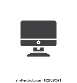 Television set vector icon. filled flat sign for mobile concept and web design. Tv display glyph icon. Symbol, logo illustration. Vector graphics