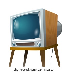 Television set vector illustration. Cartoon colorful isolated image on white background