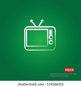 Television sign,Vector