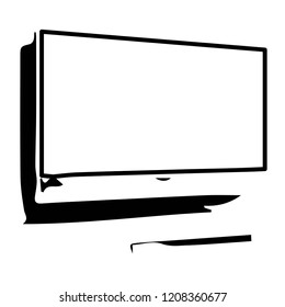 Television Silhouette icon.Vector