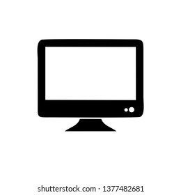 Television simple icon, screen symbol illustration vector