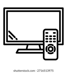 Colección de icono de Vector simple de televisión