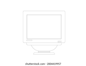 Television sketch vector design for home