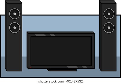 television with speakers