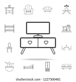 television stand icon. Furniture icons universal set for web and mobile