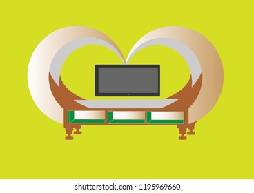 television stand vector design, furniture design, wooden table, TV table, table design, cabinets vector drawing, wooden wardrobe,living room set