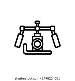 Television Steadycam Outline Icon Vector Illustration