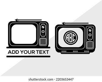 Television SVG Printable Vector Illustration