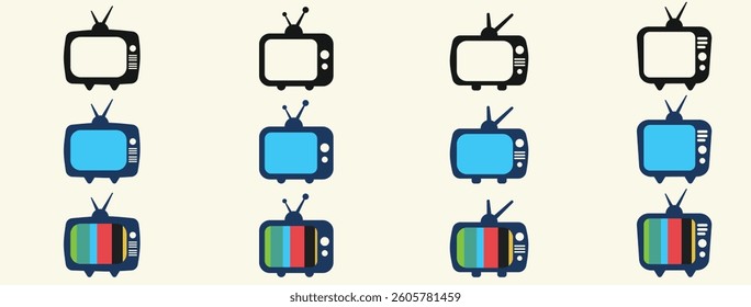 television symbol icon in vector