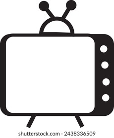 Fernsehsymbol für Ihr Website-Design, Logo und App. Vektorgrafik, EPS10.