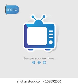 Television symbol,vector
