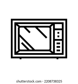 television technology line icon vector. television technology sign. isolated contour symbol black illustration