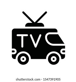 Television and technology related news wean vector in solid style