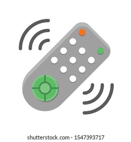 Television and technology related remote vector in flat design
