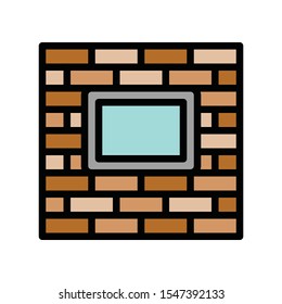 Television and technology related TV vector in editable stroke 