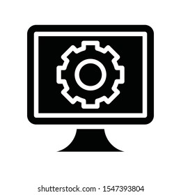 Television and technology related TV vector in solid style 
